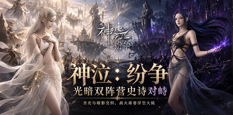 《神泣纷争》手游正版魔幻回归，光暗千人阵营战+零氪搬砖全攻略-游昕怀旧手游论坛