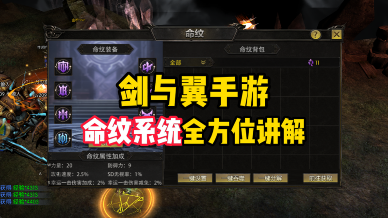 剑与翼手游：命纹系统全方位讲解！从命纹品质分类、获取方式、升级与共鸣属性等等全方位分析！-游昕怀旧手游论坛 - 经典怀旧手游玩家交流社区